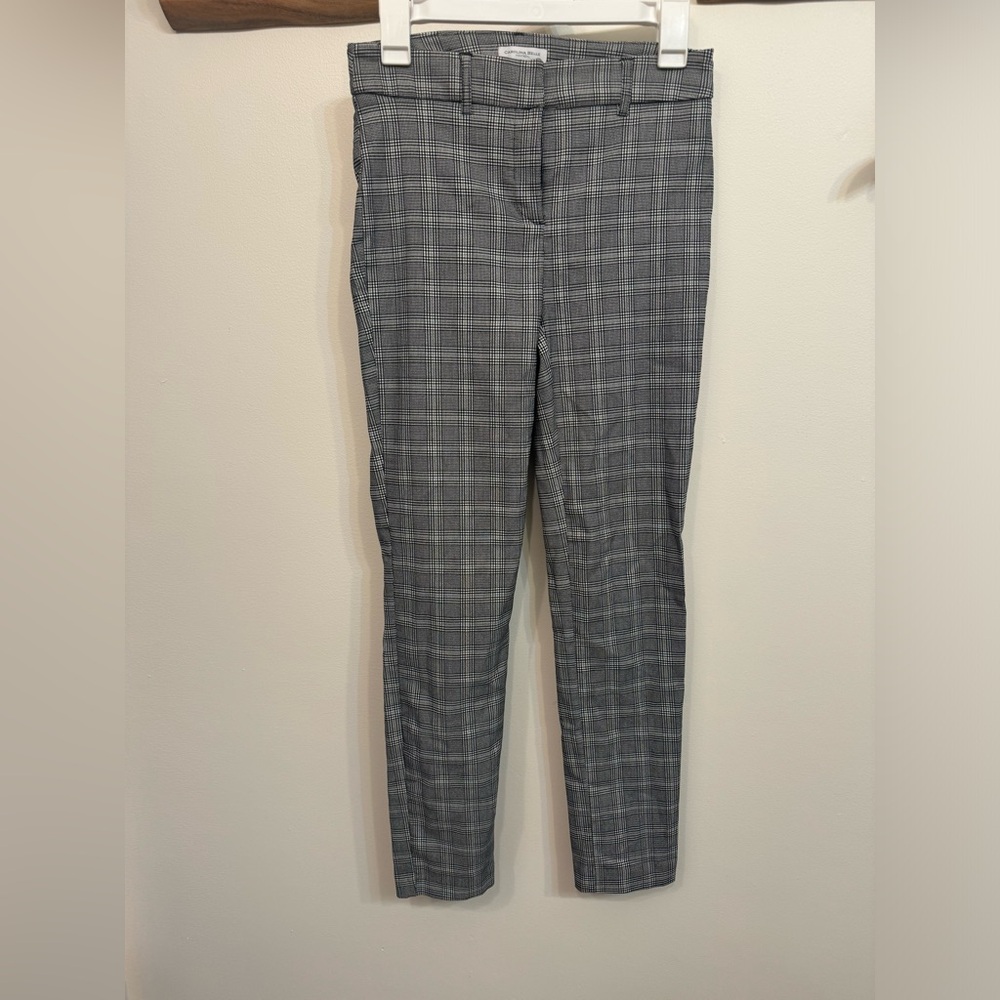 Gray Plaid Trousers by Carolina Belle Size 4 Skinny Leg